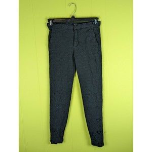 ZARA WOMAN Womens XS Black Textured Jeggings Zipped Hem Viscose Cotton Stretch